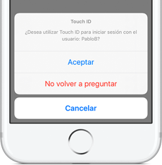 pregunta touchid