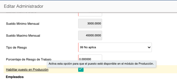 Puestos activarlo en produccion