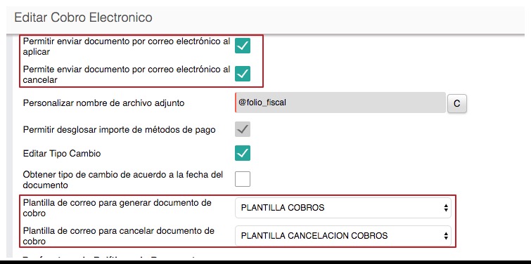 plantilla cobro