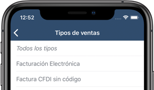tipo ventas listado