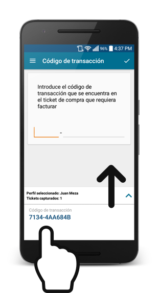 quitar código transacción