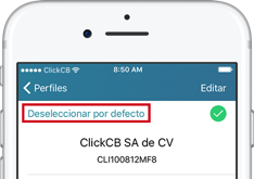 deseleccionar perfil